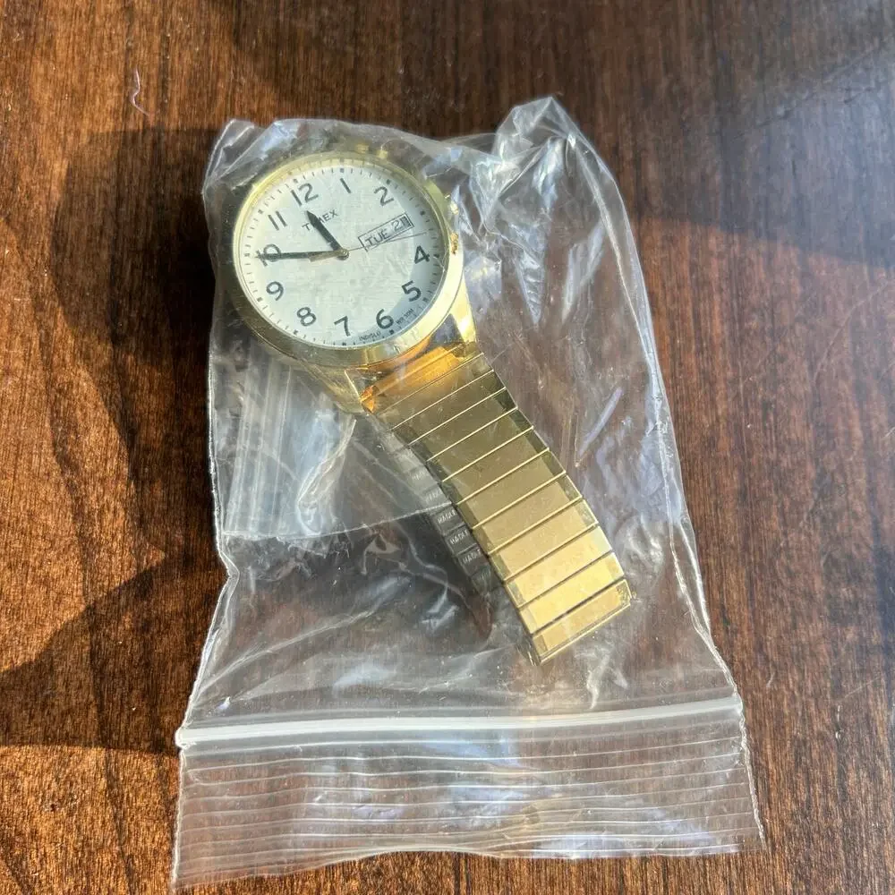 Timex Gold Tone Women's Watch with White Dial